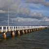 HippyfromOz > Monday 25 February 2008 - Rain is coming -  relief from the heat.  Wellington Point Jetty on my way home from work.  Wellington Point is a bayside suburb north of Victoria Point where I live.  The land you can see on the horizon is Stradbroke Island.