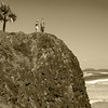 HippyfromOz > Monday 26 May 2008 - Well I am not sure about this one - I tried lots of different crops.  I thought you guys would be sick of my blue skies and thought I'd try something different.  This is another one from yesterday taken at Fingal Head, the rock is volcanic - a long time ago Mt Warning in the Tweed Valley was a volcano and Fingal Head is a result of an eruption - so they say !!  Captain Cook chartered these waters - Cook Isle is visible from this headland. Cook actually named this headland Point Danger, but somehow confusion resulted in the next headland northwards named Point Danger and they actually realised they got it wrong in the 1970's but far too late to rename the headlands.